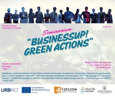 Grafika: Seminarium "BusinessUP! Green actions"